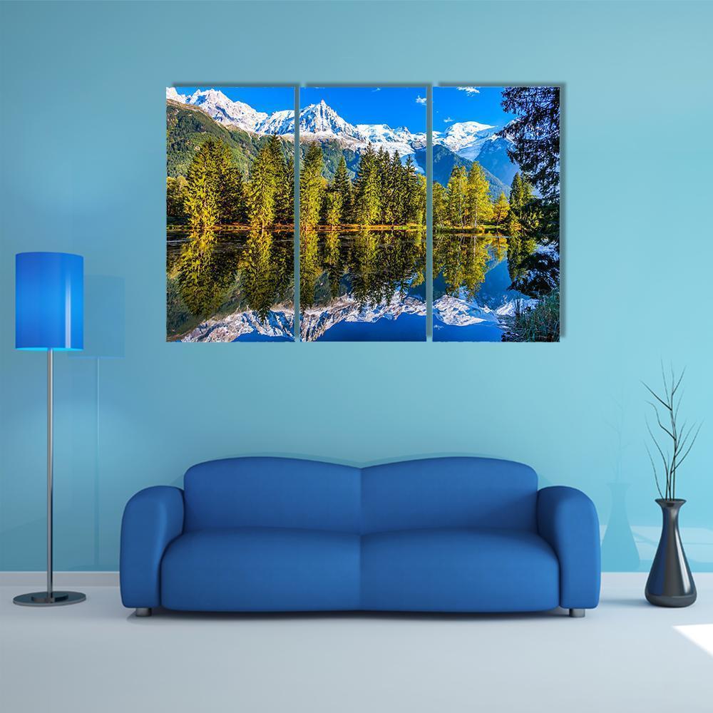 Mountain Resort Of Chamonix Canvas Wall Art-3 Horizontal-Gallery Wrap-37" x 24"-Tiaracle