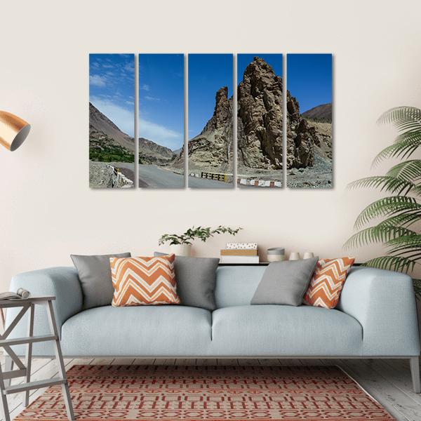 Mountain Road In Leh India Canvas Wall Art-5 Horizontal-Gallery Wrap-22" x 12"-Tiaracle