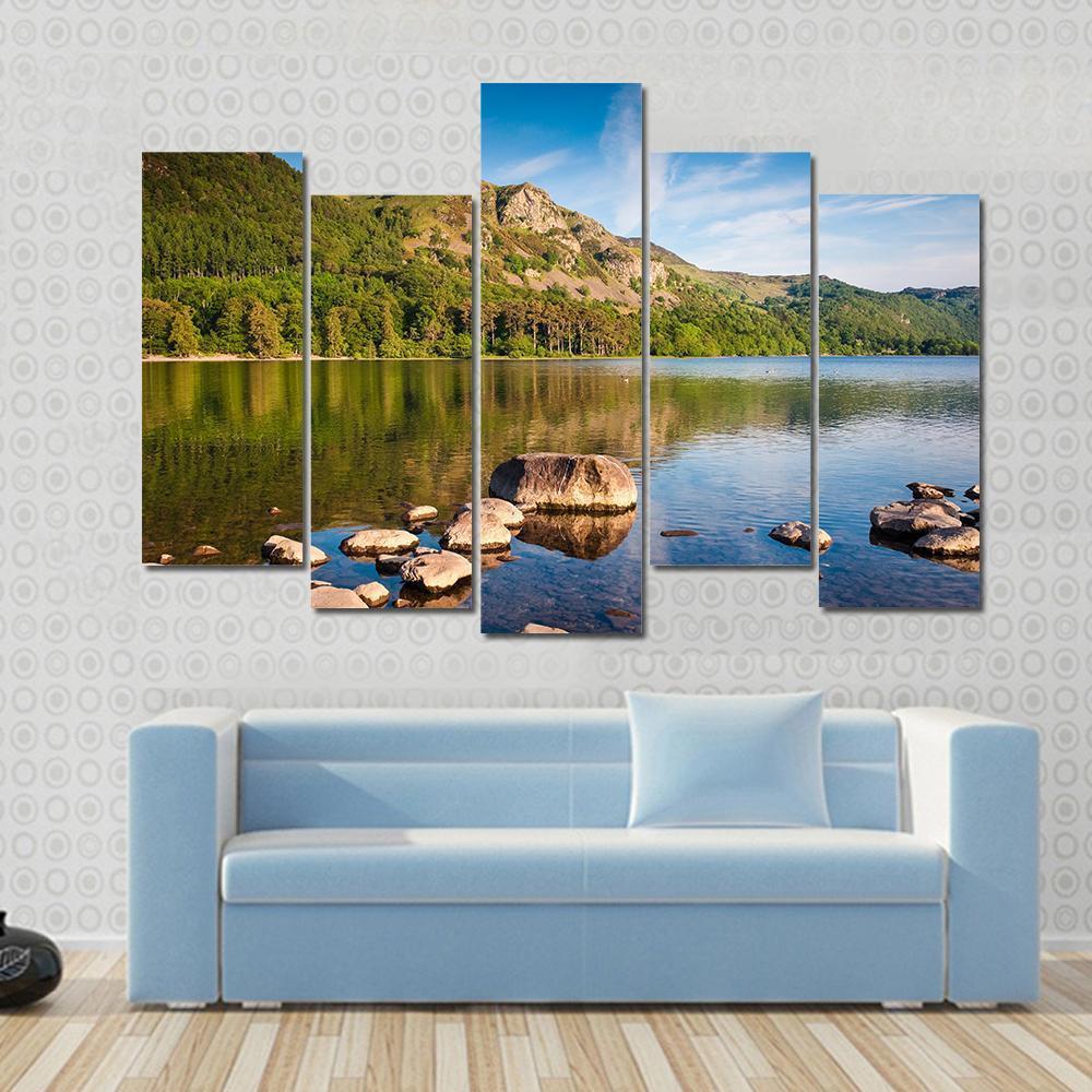 Scenic Lake District Cumbria Canvas Wall Art-5 Pop-Gallery Wrap-47" x 32"-Tiaracle