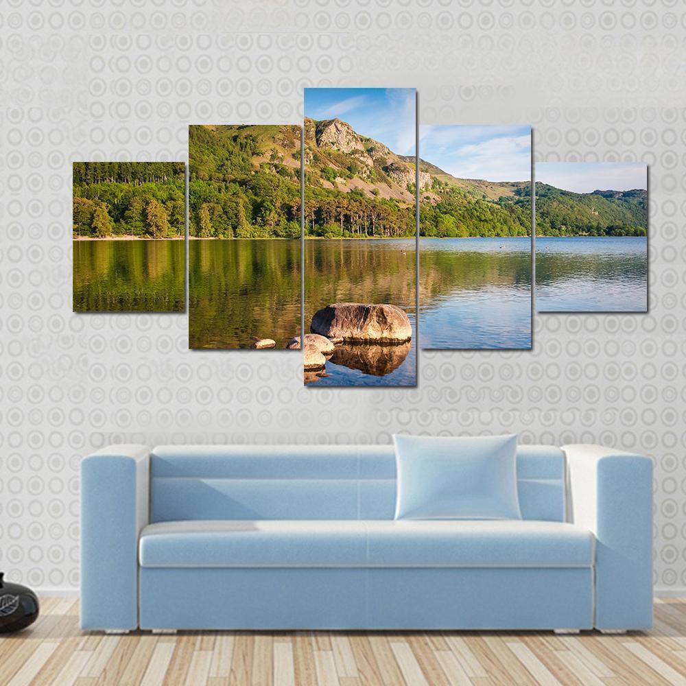 Scenic Lake District Cumbria Canvas Wall Art-5 Pop-Gallery Wrap-47" x 32"-Tiaracle