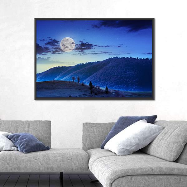 Mountain Summer Landscape Canvas Wall Art-3 Horizontal-Gallery Wrap-25" x 16"-Tiaracle