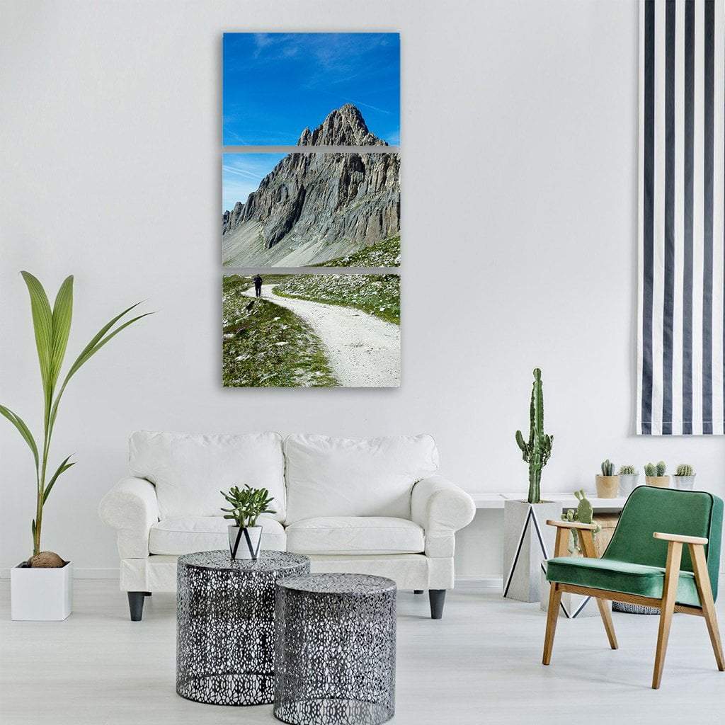 Mountain Trail In Summer Vertical Canvas Wall Art-3 Vertical-Gallery Wrap-12" x 25"-Tiaracle