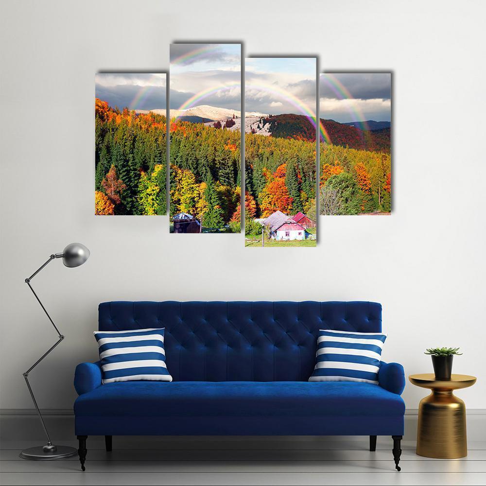 Mountain Village Of Carpathians Canvas Wall Art-4 Pop-Gallery Wrap-50" x 32"-Tiaracle