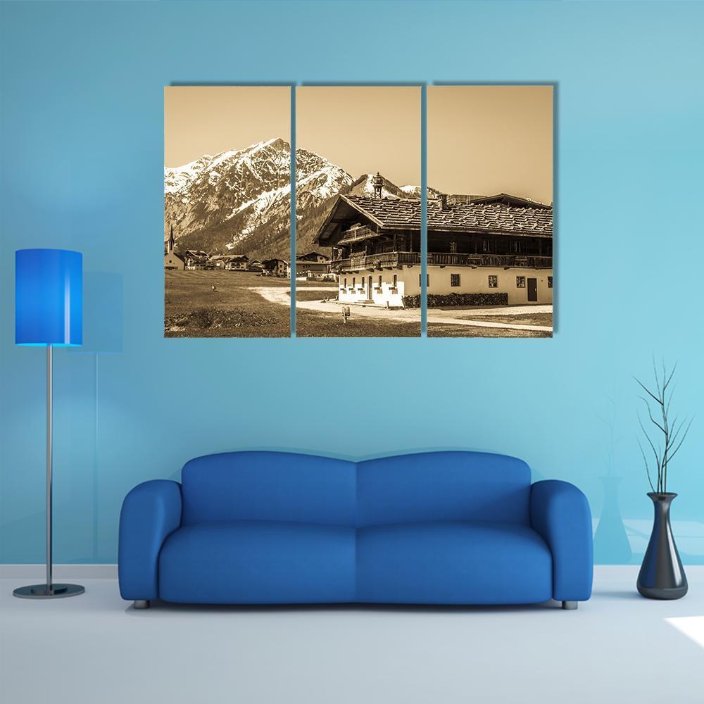 Village Pertisau In Austria Canvas Wall Art-3 Horizontal-Gallery Wrap-37" x 24"-Tiaracle