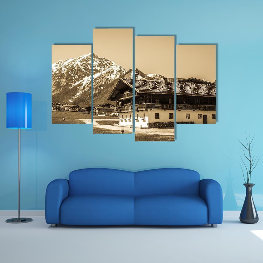 Village Pertisau In Austria Canvas Wall Art-4 Pop-Gallery Wrap-50" x 32"-Tiaracle