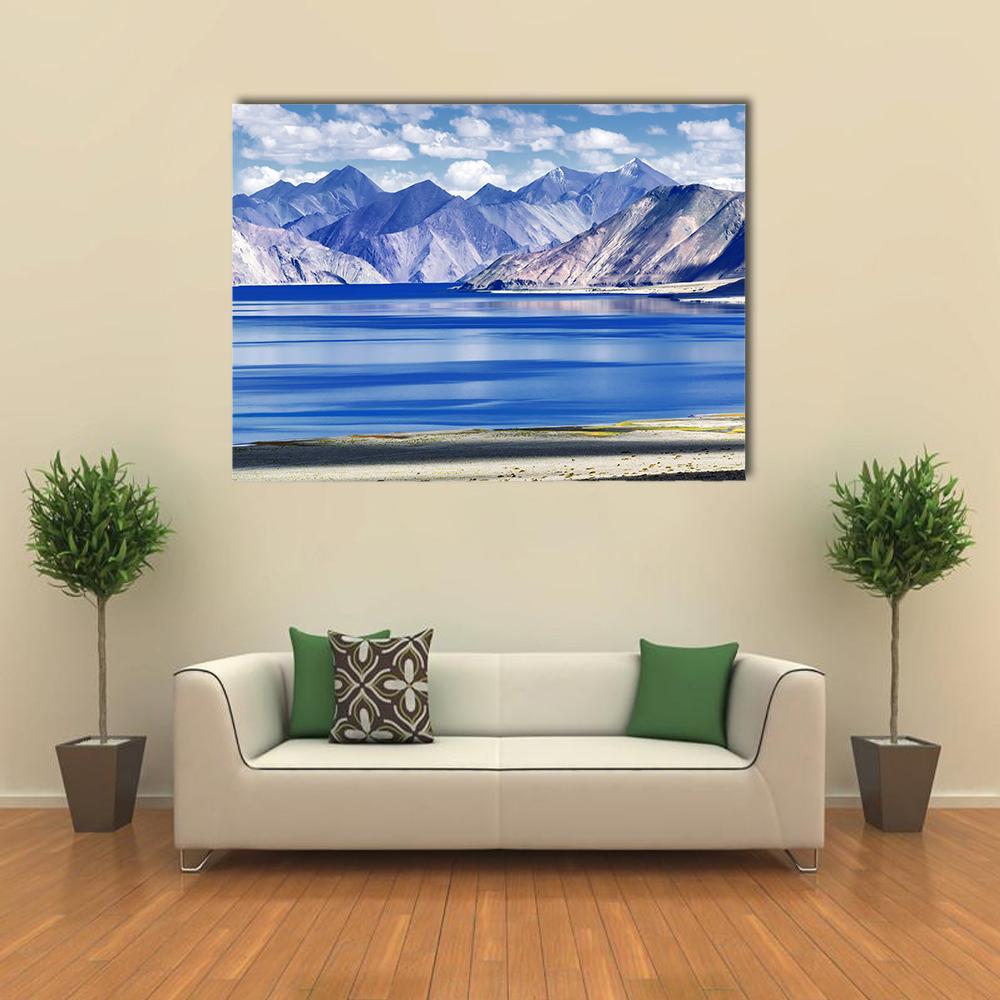 Lake In Ladakh Canvas Wall Art-1 Piece-Gallery Wrap-48" x 32"-Tiaracle