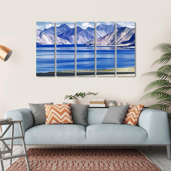 Lake In Ladakh Canvas Wall Art-5 Horizontal-Gallery Wrap-22" x 12"-Tiaracle