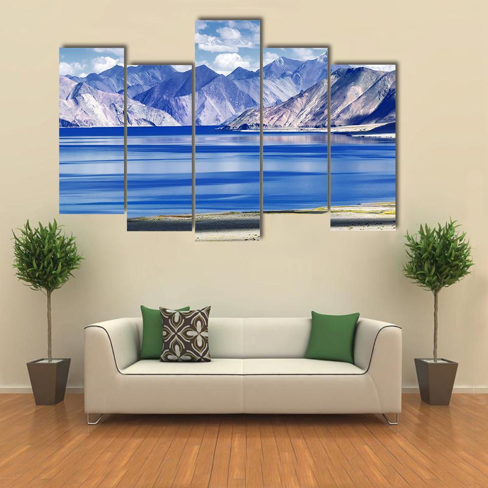 Lake In Ladakh Canvas Wall Art-5 Pop-Gallery Wrap-47" x 32"-Tiaracle