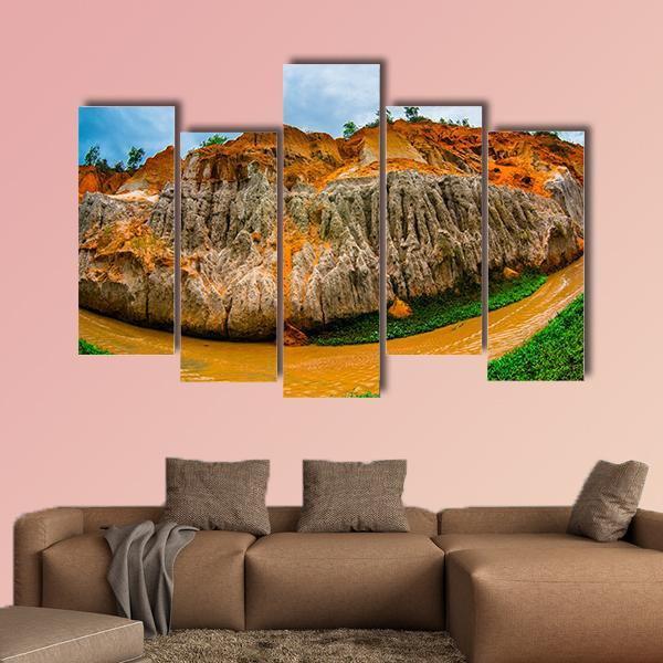 Fairy Stream Vietnam Canvas Wall Art-5 Pop-Gallery Wrap-47" x 32"-Tiaracle