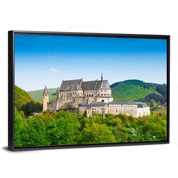 Mountains &amp; Forests Vianden Canvas Wall Art-5 Horizontal-Gallery Wrap-22" x 12"-Tiaracle