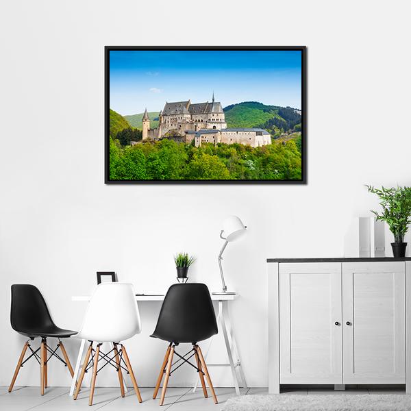 Mountains &amp; Forests Vianden Canvas Wall Art-5 Horizontal-Gallery Wrap-22" x 12"-Tiaracle