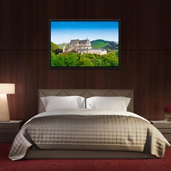 Mountains &amp; Forests Vianden Panoramic Canvas Wall Art-1 Piece-36" x 12"-Tiaracle