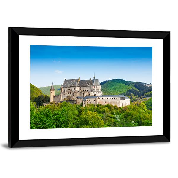 Mountains & Forests Vianden Panoramic Canvas Wall Art-1 Piece-36" x 12"-Tiaracle