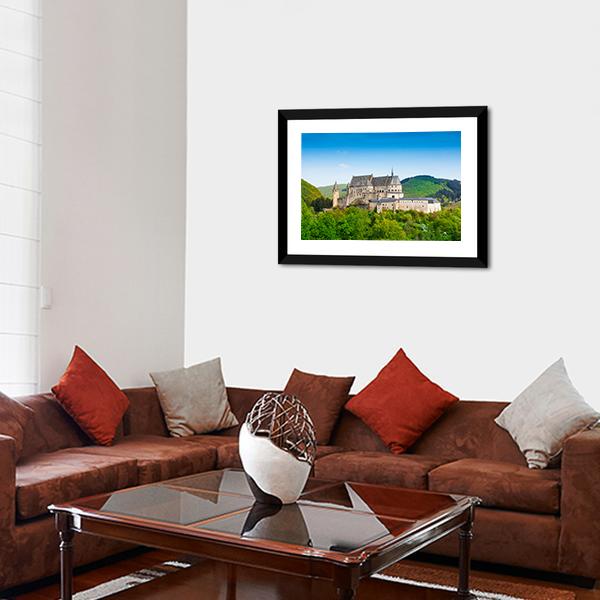 Mountains & Forests Vianden Panoramic Canvas Wall Art-1 Piece-36" x 12"-Tiaracle