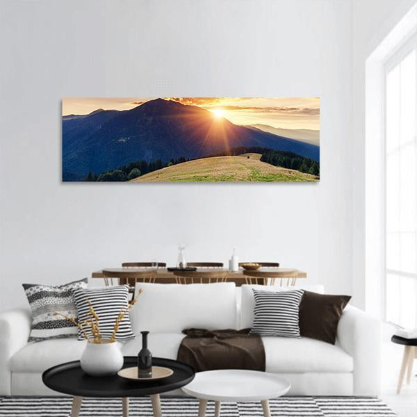 Dramatic Scenery Ukraine Panoramic Canvas Wall Art-1 Piece-36" x 12"-Tiaracle