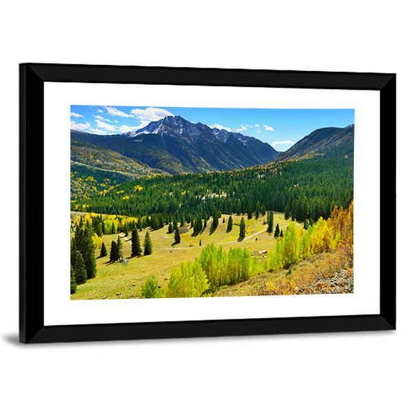 Mountains In Colorado Canvas Wall Art-3 Horizontal-Gallery Wrap-25" x 16"-Tiaracle