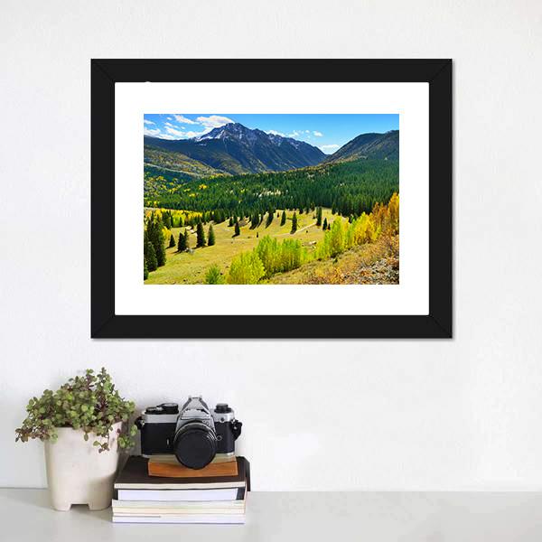 Mountains In Colorado Canvas Wall Art-3 Horizontal-Gallery Wrap-25" x 16"-Tiaracle