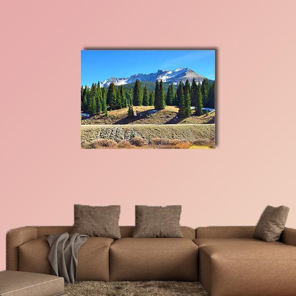 Colorado Mountains During Fall Canvas Wall Art-1 Piece-Gallery Wrap-48" x 32"-Tiaracle