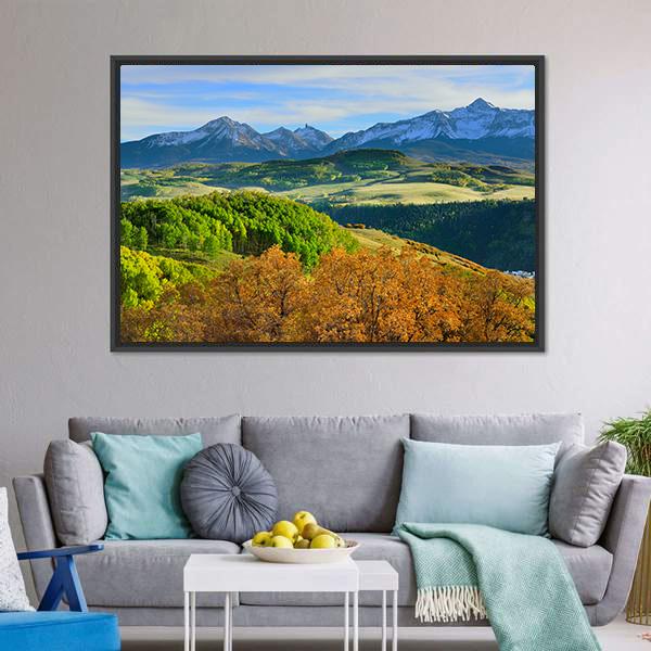 Mountains Of Colorado Canvas Wall Art-3 Horizontal-Gallery Wrap-25" x 16"-Tiaracle