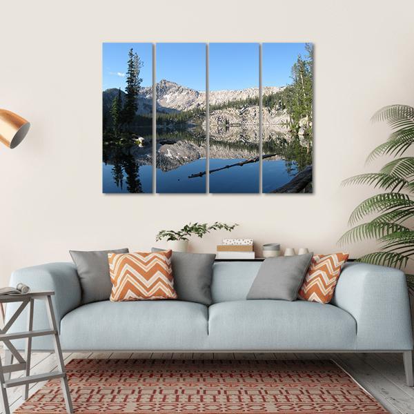 Edna Lake Canvas Wall Art-4 Horizontal-Gallery Wrap-34" x 24"-Tiaracle