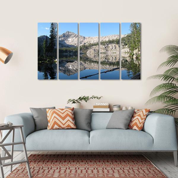 Edna Lake Canvas Wall Art-5 Horizontal-Gallery Wrap-22" x 12"-Tiaracle