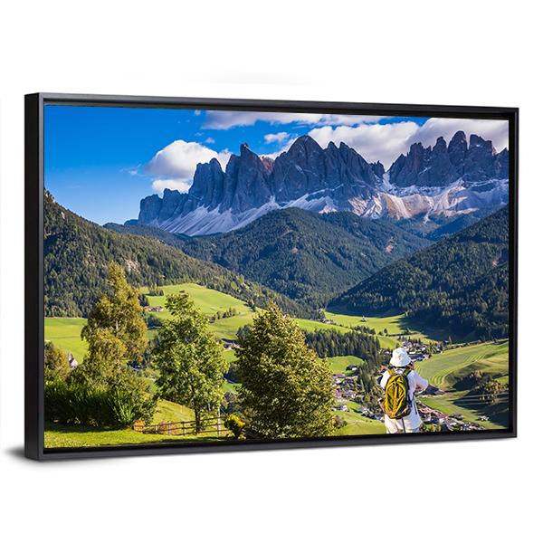 Meadows With Mountains Canvas Wall Art-3 Horizontal-Gallery Wrap-25" x 16"-Tiaracle