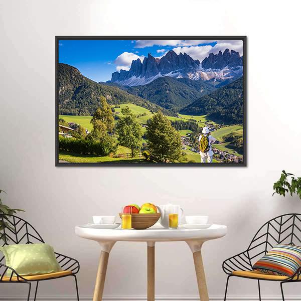 Meadows With Mountains Canvas Wall Art-3 Horizontal-Gallery Wrap-25" x 16"-Tiaracle