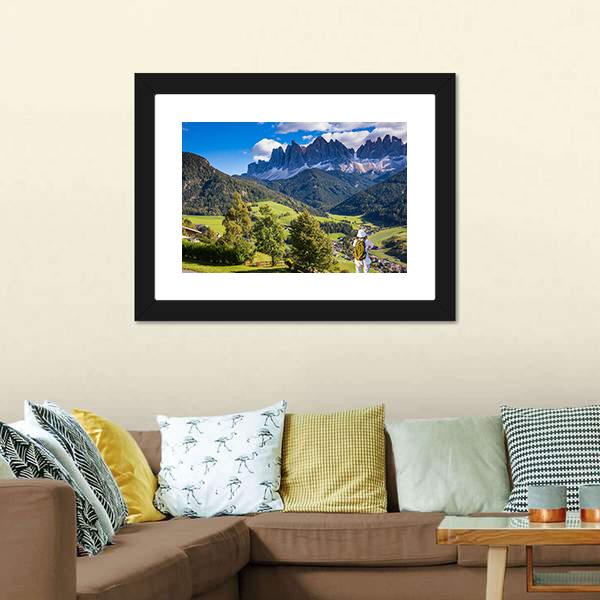 Meadows With Mountains Canvas Wall Art-3 Horizontal-Gallery Wrap-25" x 16"-Tiaracle