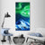 Aurora Borealis Over Snow Vertical Canvas Wall Art-3 Vertical-Gallery Wrap-12" x 25"-Tiaracle