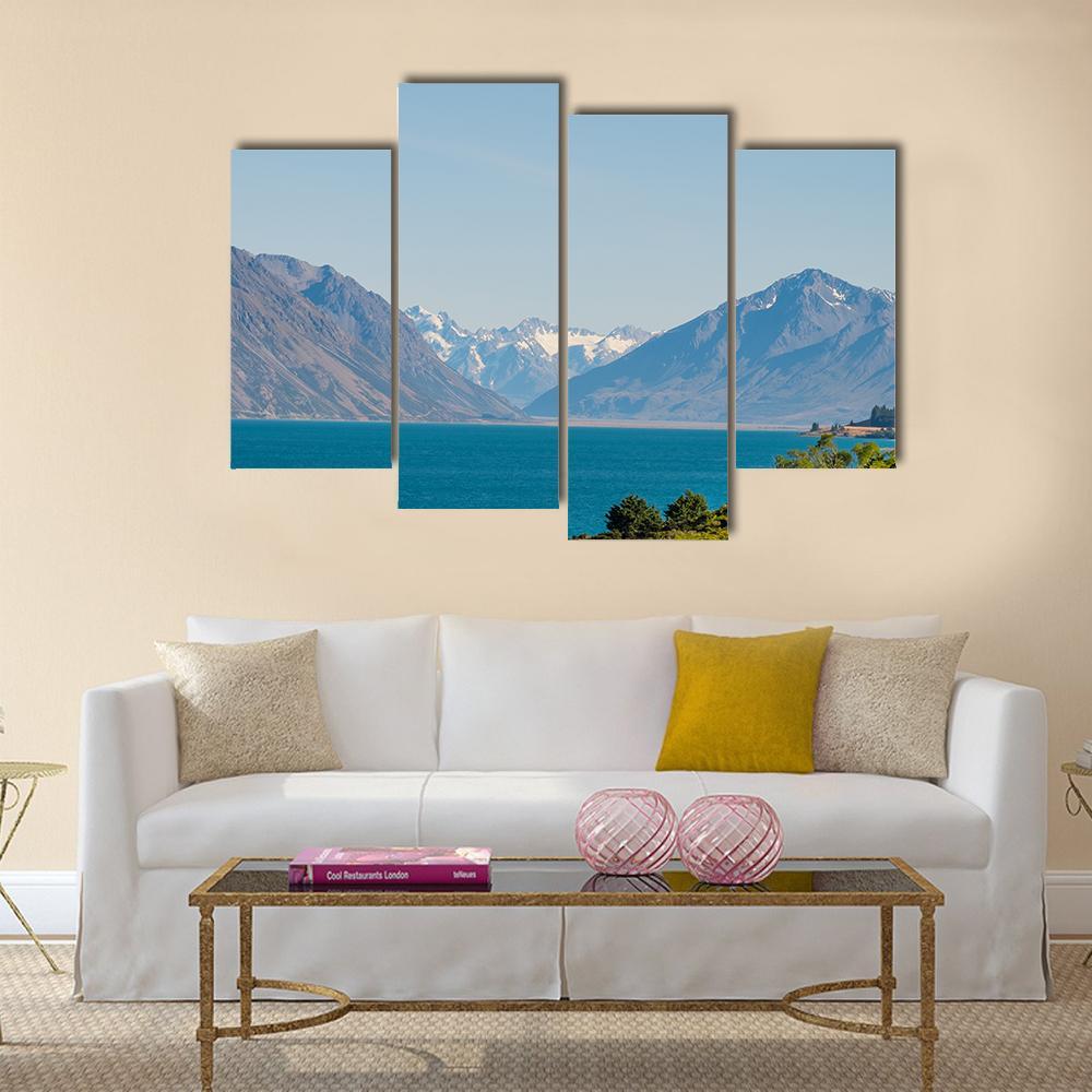 Mt Cook Beside Lake Tekapo Canvas Wall Art-4 Pop-Gallery Wrap-50" x 32"-Tiaracle