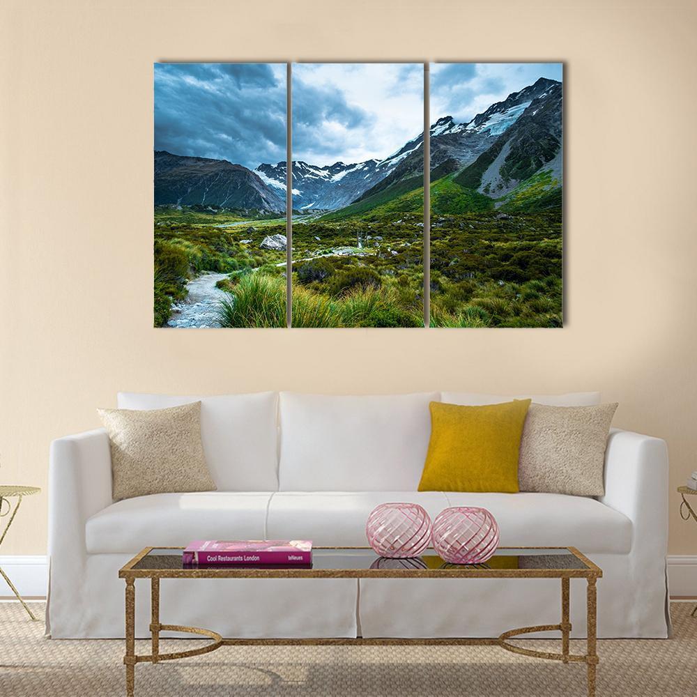 Mt Cook Canvas Wall Art-3 Horizontal-Gallery Wrap-37" x 24"-Tiaracle