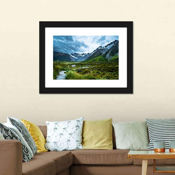 Mt Cook Canvas Wall Art-1 Piece-Framed Print-20" x 16"-Tiaracle