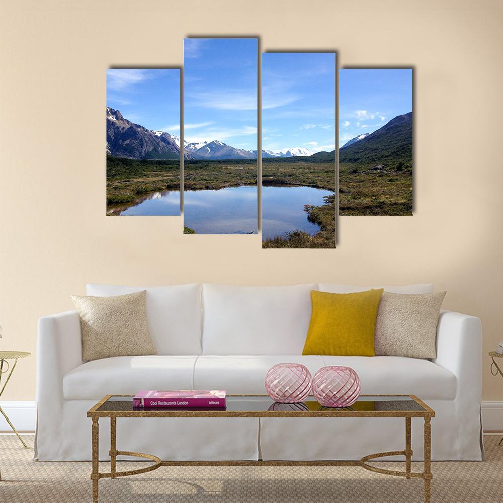 Mt Fitz Roy Canvas Wall Art-4 Pop-Gallery Wrap-50" x 32"-Tiaracle