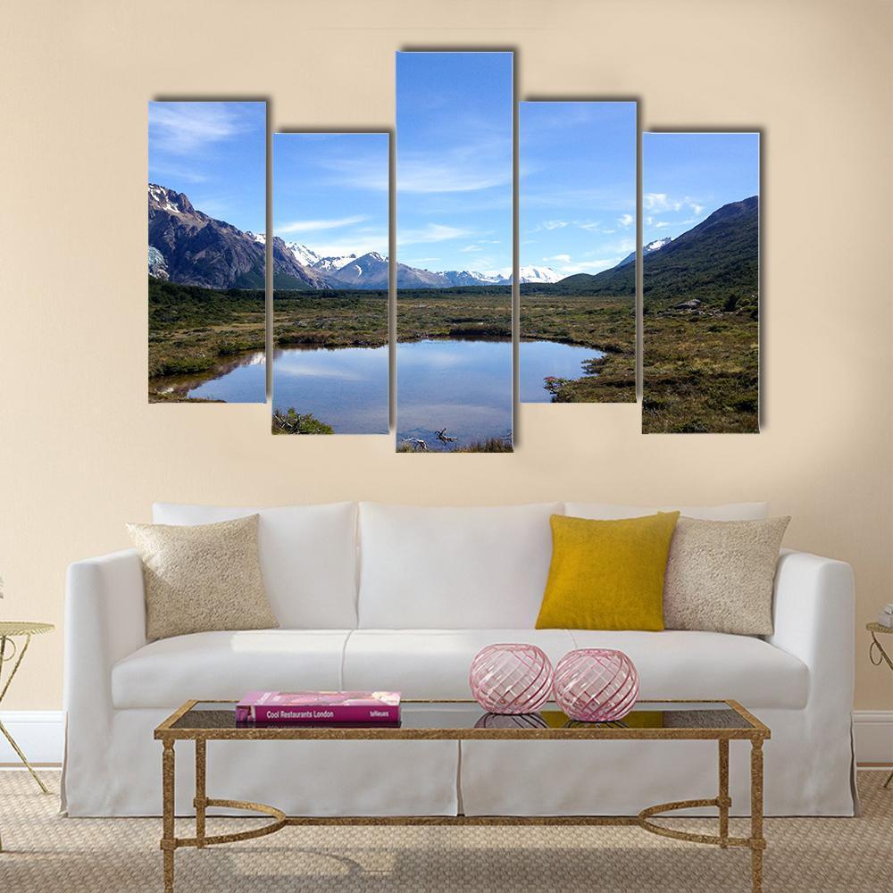 Mt Fitz Roy Canvas Wall Art-5 Pop-Gallery Wrap-47" x 32"-Tiaracle