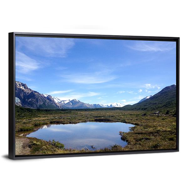 Mt Fitz Roy Canvas Wall Art-3 Horizontal-Gallery Wrap-25" x 16"-Tiaracle