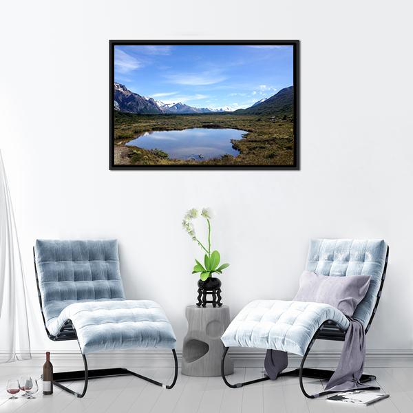 Mt Fitz Roy Canvas Wall Art-3 Horizontal-Gallery Wrap-25" x 16"-Tiaracle