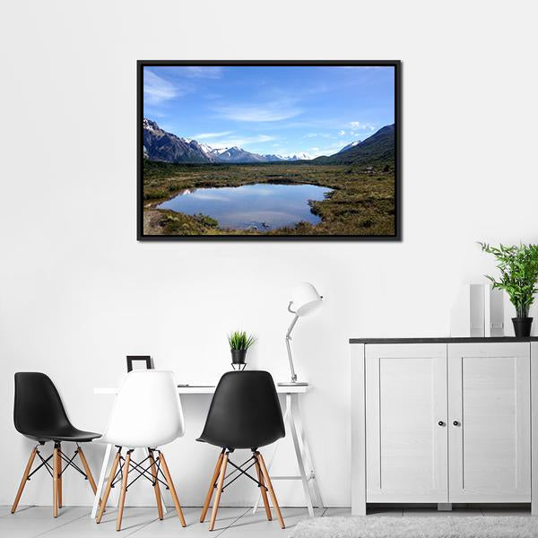 Mt Fitz Roy Canvas Wall Art-3 Horizontal-Gallery Wrap-25" x 16"-Tiaracle