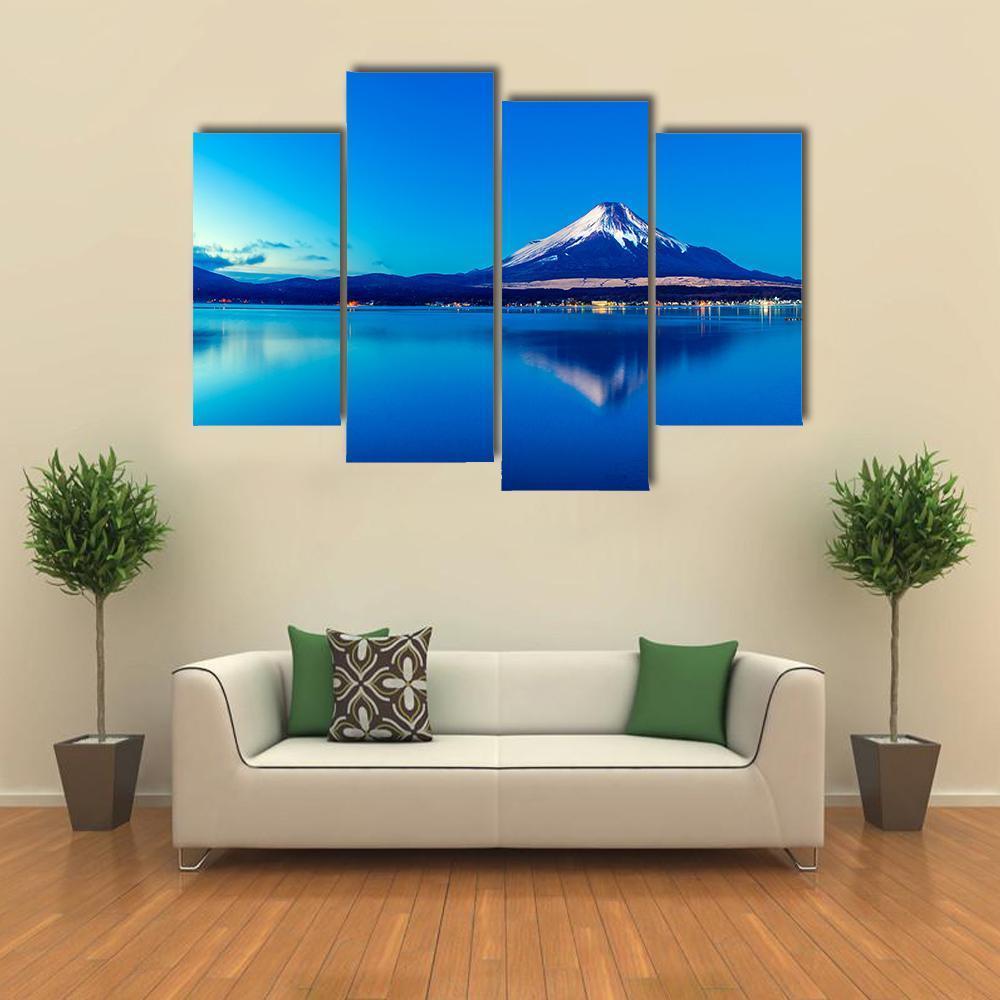 Lake Yamanaka Japan Canvas Wall Art-4 Pop-Gallery Wrap-50" x 32"-Tiaracle