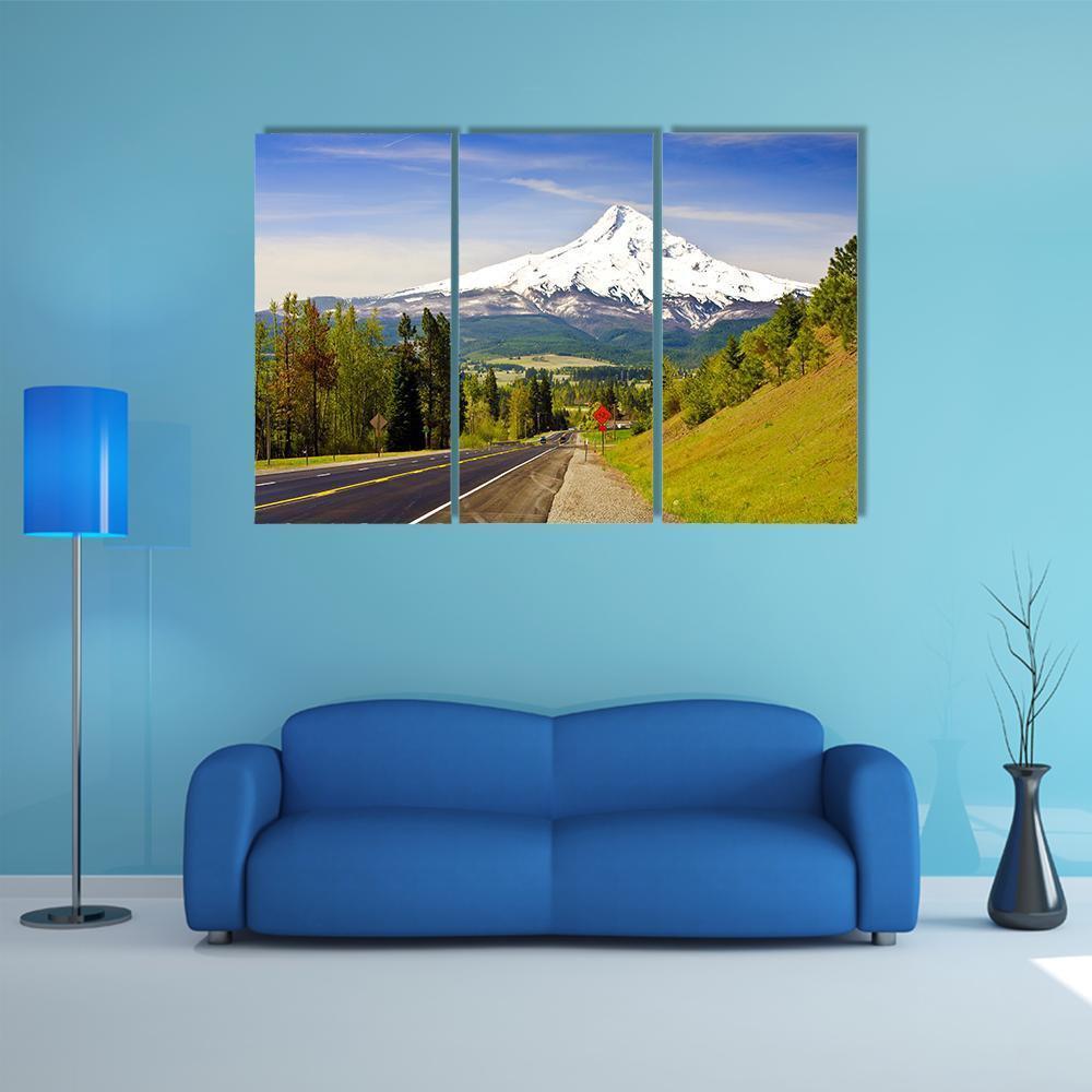 Road To Mt Hood Canvas Wall Art-3 Horizontal-Gallery Wrap-37&quot; x 24&quot;-Tiaracle