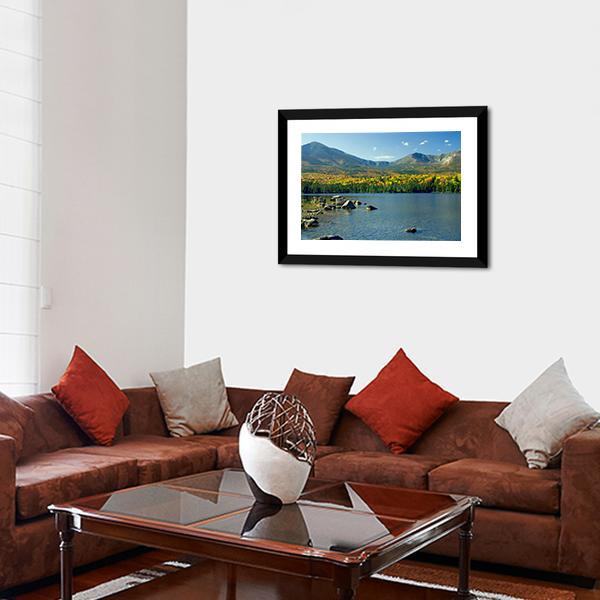 Mt. Katahdin Panoramic Canvas Wall Art-1 Piece-36" x 12"-Tiaracle