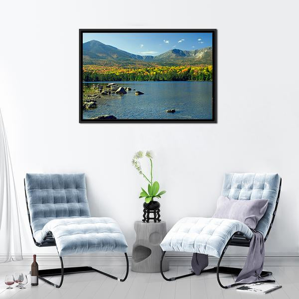 Mt. Katahdin Panoramic Canvas Wall Art-1 Piece-36" x 12"-Tiaracle