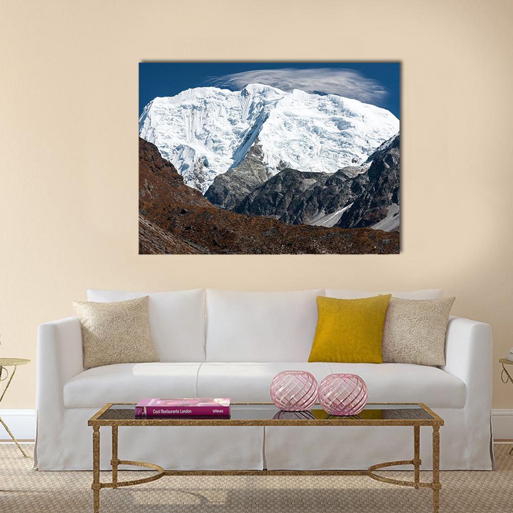 Mt Shishapangma From Langtang Valley Canvas Wall Art-4 Horizontal-Gallery Wrap-34" x 24"-Tiaracle