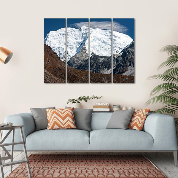 Mt Shishapangma From Langtang Valley Canvas Wall Art-4 Horizontal-Gallery Wrap-34" x 24"-Tiaracle