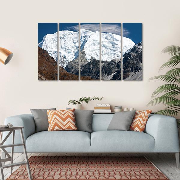 Mt Shishapangma From Langtang Valley Canvas Wall Art-5 Horizontal-Gallery Wrap-22" x 12"-Tiaracle
