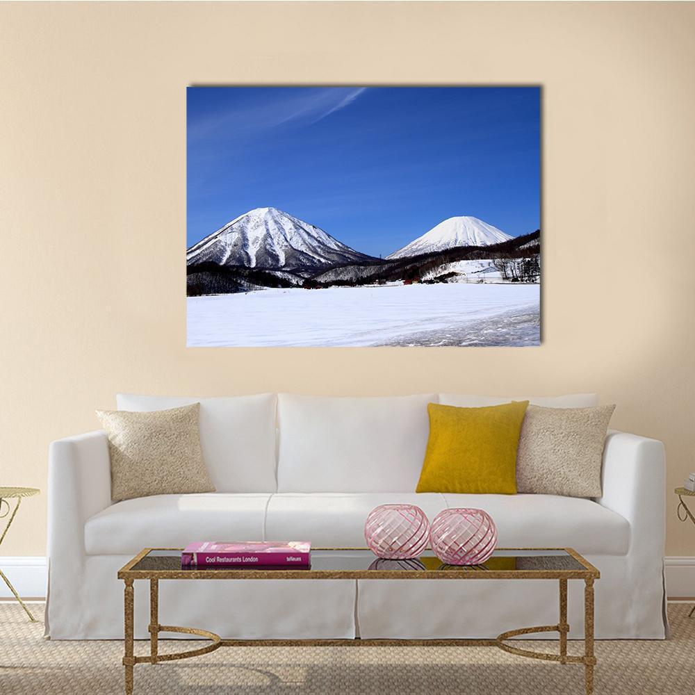 Kimobetsu Town In Winter Canvas Wall Art-1 Piece-Gallery Wrap-48" x 32"-Tiaracle