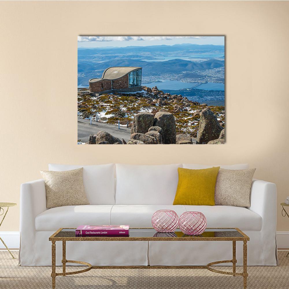Mt Wellington &amp; Hobart City Canvas Wall Art-1 Piece-Gallery Wrap-48" x 32"-Tiaracle