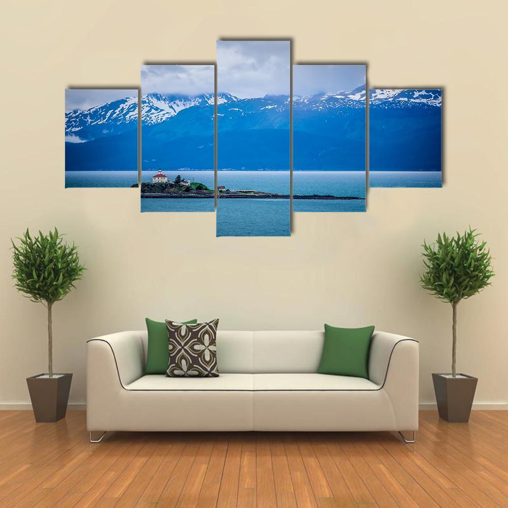 Mud Bay In Alaska Canvas Wall Art-5 Star-Gallery Wrap-62" x 32"-Tiaracle