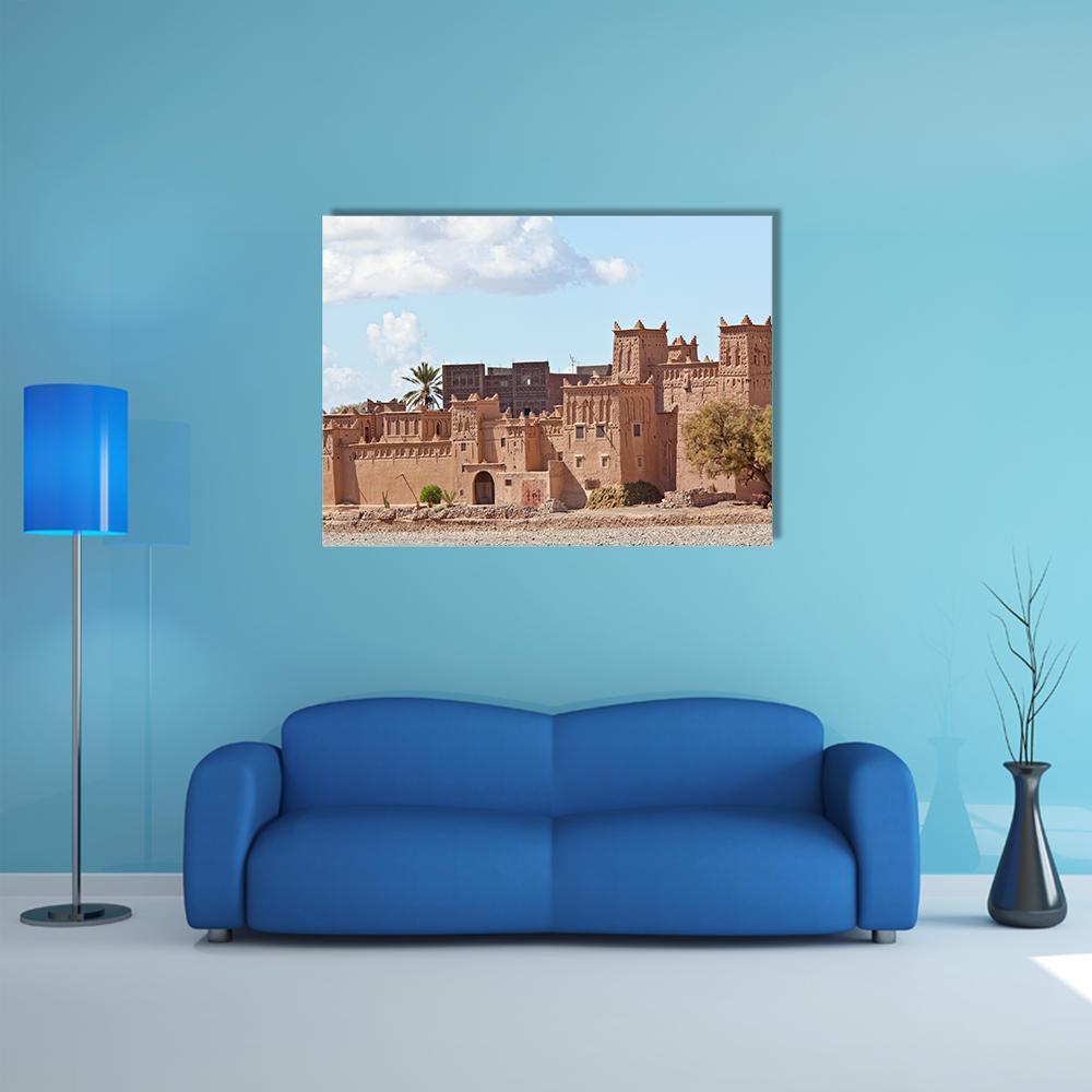 Mud Houses Kasbah Canvas Wall Art-1 Piece-Gallery Wrap-48" x 32"-Tiaracle