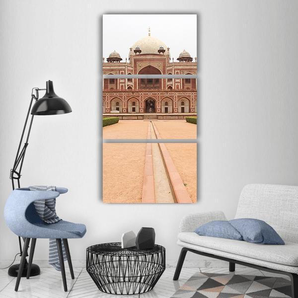 Humayun Tomb Delhi Vertical Canvas Wall Art-3 Vertical-Gallery Wrap-12" x 25"-Tiaracle