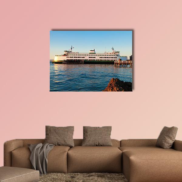 Mukilteo To Bainbridge Washington State Canvas Wall Art-1 Piece-Gallery Wrap-48" x 32"-Tiaracle